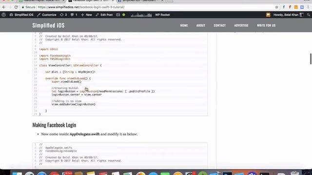 Facebook Login Swift 3 Tutorial – Adding Facebook Login to iOS App смотреть онлайн