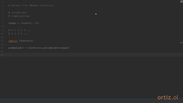 Videoreceta Python No. 3-6: Módulo itertools смотреть онлайн