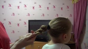 Жгут-коса из двух прядей волос