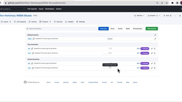 WSDS 2022: Pulling commits in main into your branch смотреть онлайн