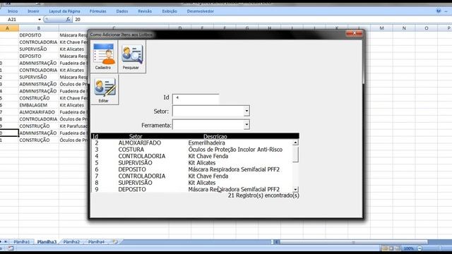 Como editar registros salvos em planilha EXCEL de dentro do LISTBOX para TEXTBOX e COMBOBOX смотреть онлайн