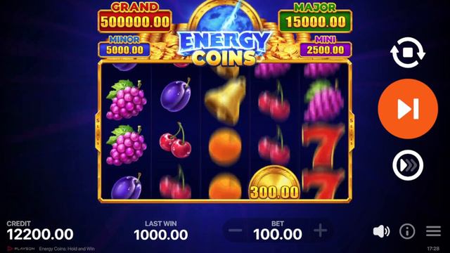 Slot Machine | Playson | Energy Coins: Hold and Win смотреть онлайн