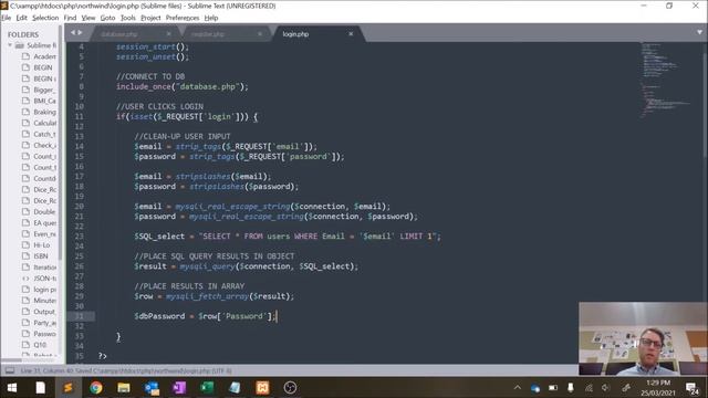 The Northwind Shop Web Application: Part 4 - Login (login.php) смотреть онлайн