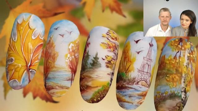 Осенний скоростной дизайн гель лаком смотреть онлайн