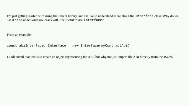 Ethers - What is the use of the Interface class? смотреть онлайн