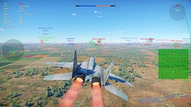 MIG-29 War Thunder Gameplay 4K UHQ|Mig-29 Fulcrum INSANE War Thunder (R-27ER)|MiG-29 Experience