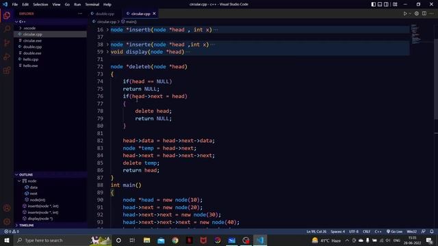 Deletion from a Circular Linked List смотреть онлайн