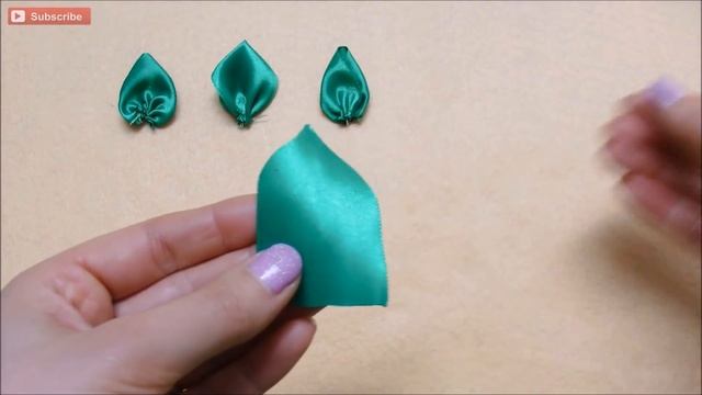 How To Make Kanzashi Leaves (petals) I 6 Different Leaves, Diy Kanzashi,Tutorial