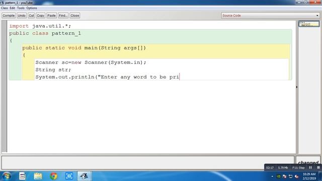 Patter printing in java??in a straight verticle line смотреть онлайн