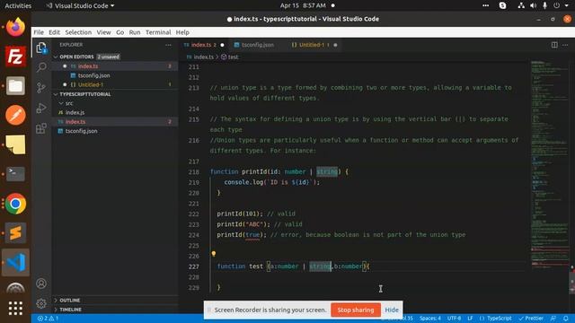 Typescript Tutorial #15 Union Type in TypeScript смотреть онлайн