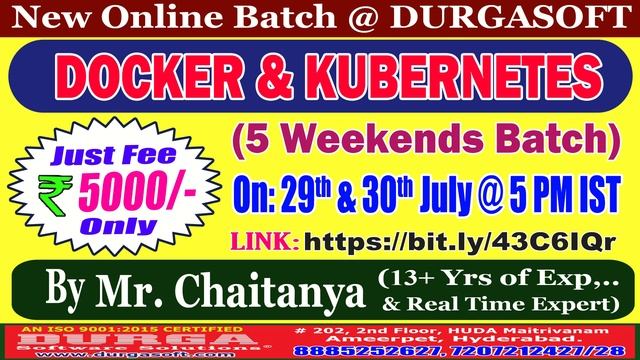 DOCKER & KUBERNETES (5 Weekends Batch) Online Training @ DURGASOFT смотреть онлайн
