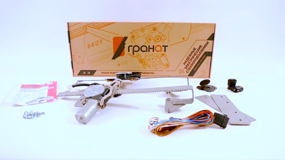 Электрические стеклоподъемники ГРАНАТ для LADA Kalina в задние двери. Обзор комплекта смотреть онлайн