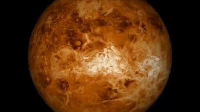 Rotation 3D de la planète Vénus - vue radar смотреть онлайн
