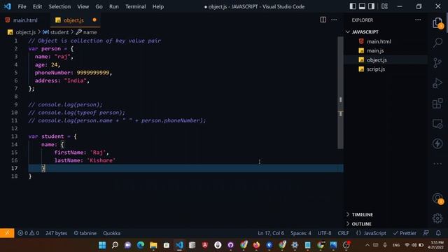 JAVASCRIPT - Objects (Part-1) смотреть онлайн