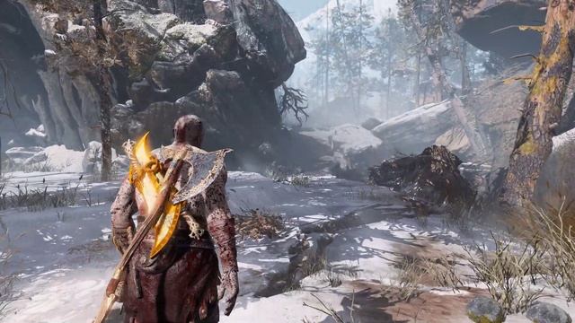 Classic Kratos & Blades of Athena Vs Baldur Boss Fight - God of War PC 4K Ultra HD смотреть онлайн