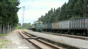 Электровоз ВЛ8-1162 отправляется со ст. Цандрыпш.