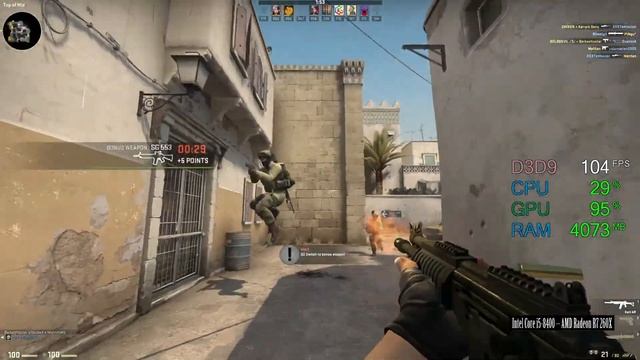 $50 AMD Radeon R7 260X -- Intel Core i5-8400 -- CSGO FPS Test 1080p default смотреть онлайн