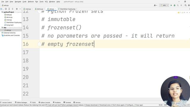 DSA Using Python : Lecture 5 By Shambhavi gupta | DSA python course free | Frozen sets | Leetcode смотреть онлайн
