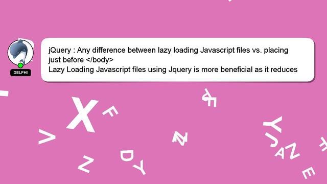 jQuery : Any difference between lazy loading Javascript files vs. placing just before /body смотреть онлайн
