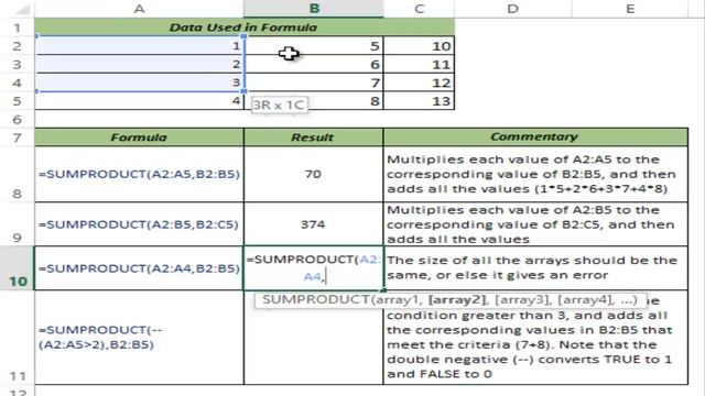 SUMPRODUCT Formula in Excel смотреть онлайн