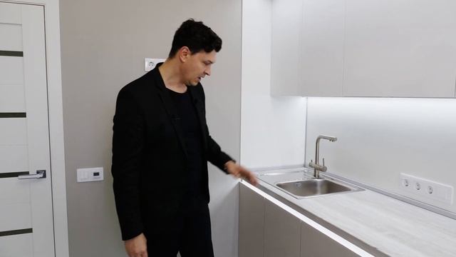 Белая кухня без ручек смотреть онлайн