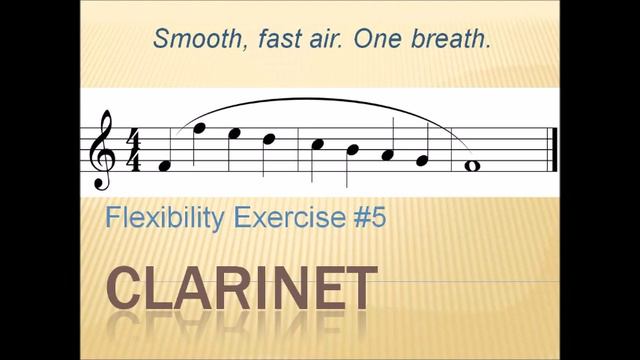 Clarinet Flexibility 5: Descending over the break (F lydian, one breath) смотреть онлайн