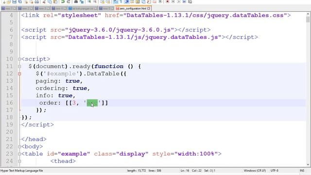 Datatables Bootstrap 4| Default Ordering смотреть онлайн