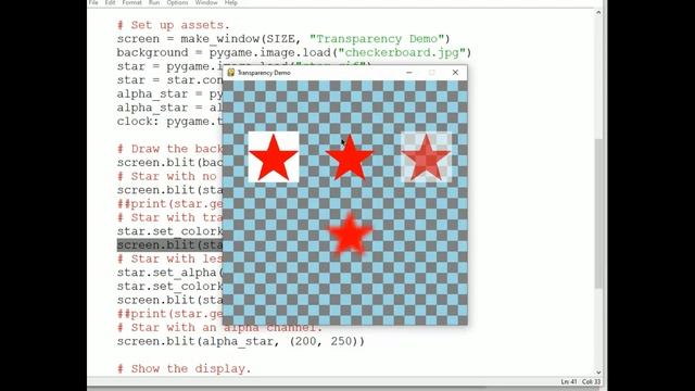 Image transparency with pygame; No Background Music; Objects & Games with Python Chapter 8 Video 4 смотреть онлайн