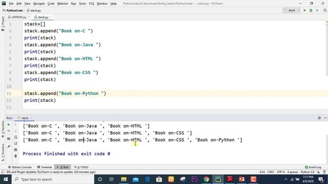 Stack (LIFO) in python смотреть онлайн