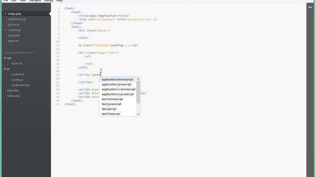 Advanced Jquery Pagination using Ajax and php - Setting up the html смотреть онлайн