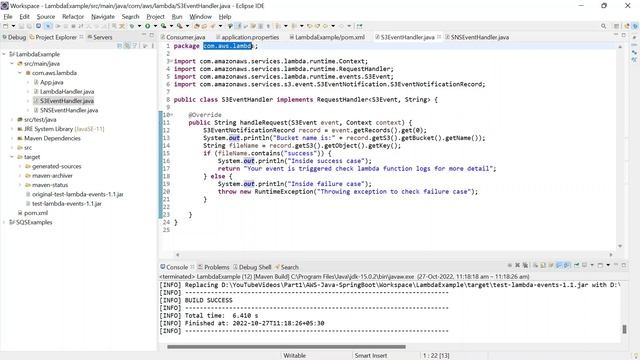 #07 AWS Lambda Trigger and Destination tutorial | Upload java jar to AWS Lambda | Playlist Part 7 смотреть онлайн