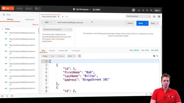 C# CLEAN REST API and more with NET Core 2018 | S3P21 | PUT logic using our Service смотреть онлайн