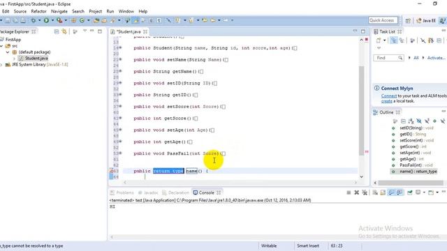 Class, Fields, Getter & Setter, Constructor, method Overloading in java using Eclipse смотреть онлайн
