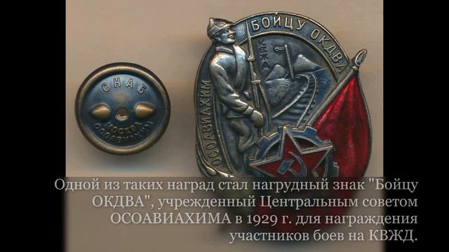 История в наградах: знак Бойцу ОКДВА.
