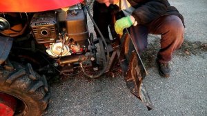 Установка отвала Беларус 152(МТЗ 152) 1 часть