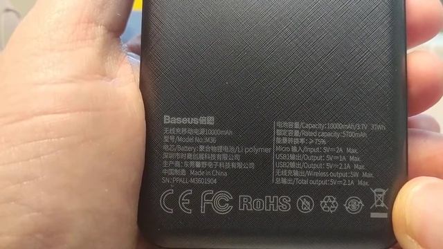 Baseus M36 (PPALL-M36) wireless charger power bank распаковка смотреть онлайн