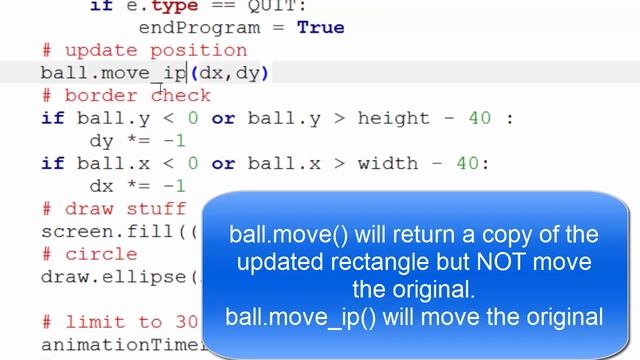 pygame - animation using Rect objects смотреть онлайн