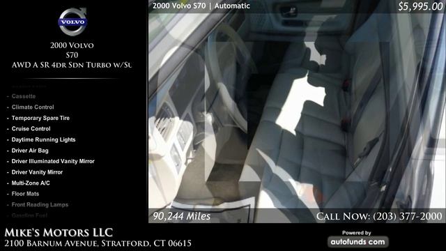 Used 2000 Volvo S70 | Mike's Motors LLC, Stratford, CT - SOLD смотреть онлайн