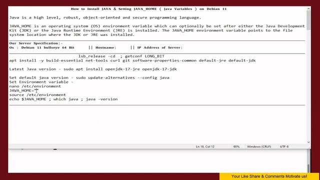 How To install Java & Setting JAVA_HOME ( Java variables ) On Debian 11 смотреть онлайн