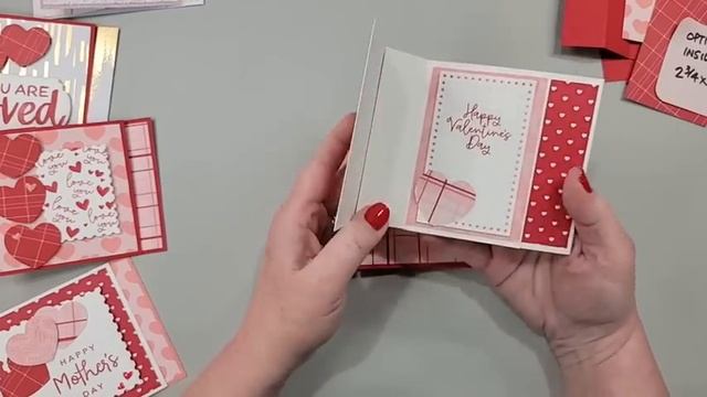 Double Decker Z Fold Valentine Cards with Stampin' UP! Adoring Hearts смотреть онлайн
