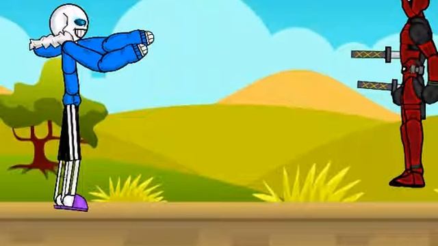 Санс vs дедпула в(рисуем мультфильмы на 2) смотреть онлайн