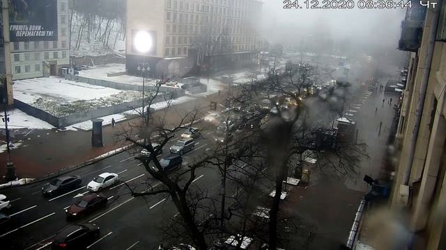 Веб-камера Киев Европейская площадь + Майдан 2020 12 24 смотреть онлайн