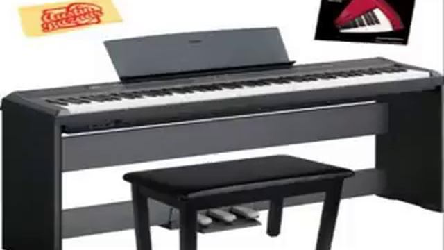 Yamaha P105B 88-Key Digital Piano Bundle Furniture-Style Sta смотреть онлайн