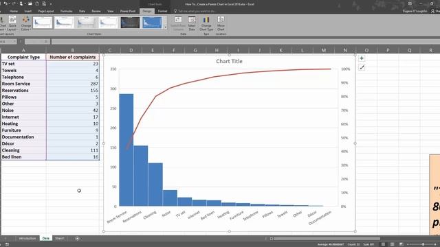How To... Create a Pareto Chart Excel 2016 смотреть онлайн