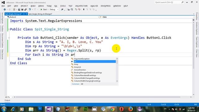How to split single string into array of the strings through Regular expression in VB NET 2012 смотреть онлайн