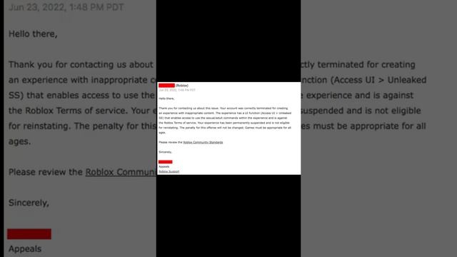 My Roblox account got terminated. смотреть онлайн