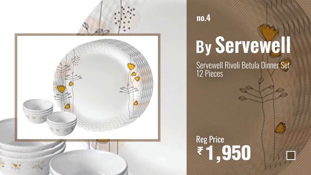 Top 10 Dinner Set 12 Piece [2018]: Oracle Dinner Set of 32 Pieces with Brownish Prints, Serving for смотреть онлайн