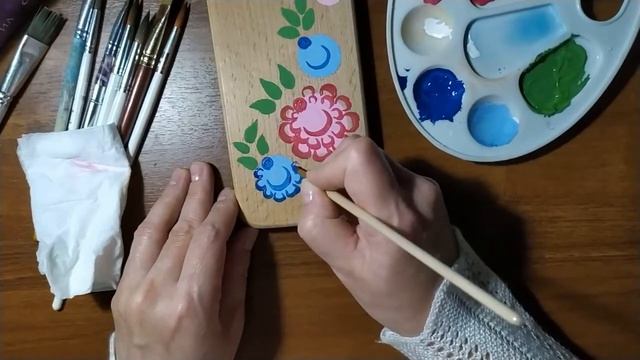 Мастер-класс "Узоры городецкой росписи. Фантазийный букет". смотреть онлайн