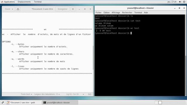 21- commande de base linux : wc -compter le nombre de lignes смотреть онлайн