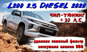 Mitsubishi L200 2.5d 2020: удаление сажевого фильтра, отключение клапана ЕГР, чип-тюнинг +30 л.c.